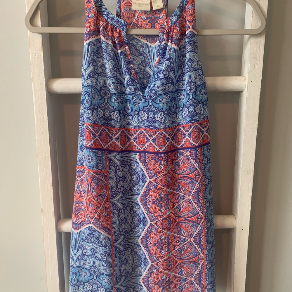 ST TROPEZ WEST blue and red paisley shirt